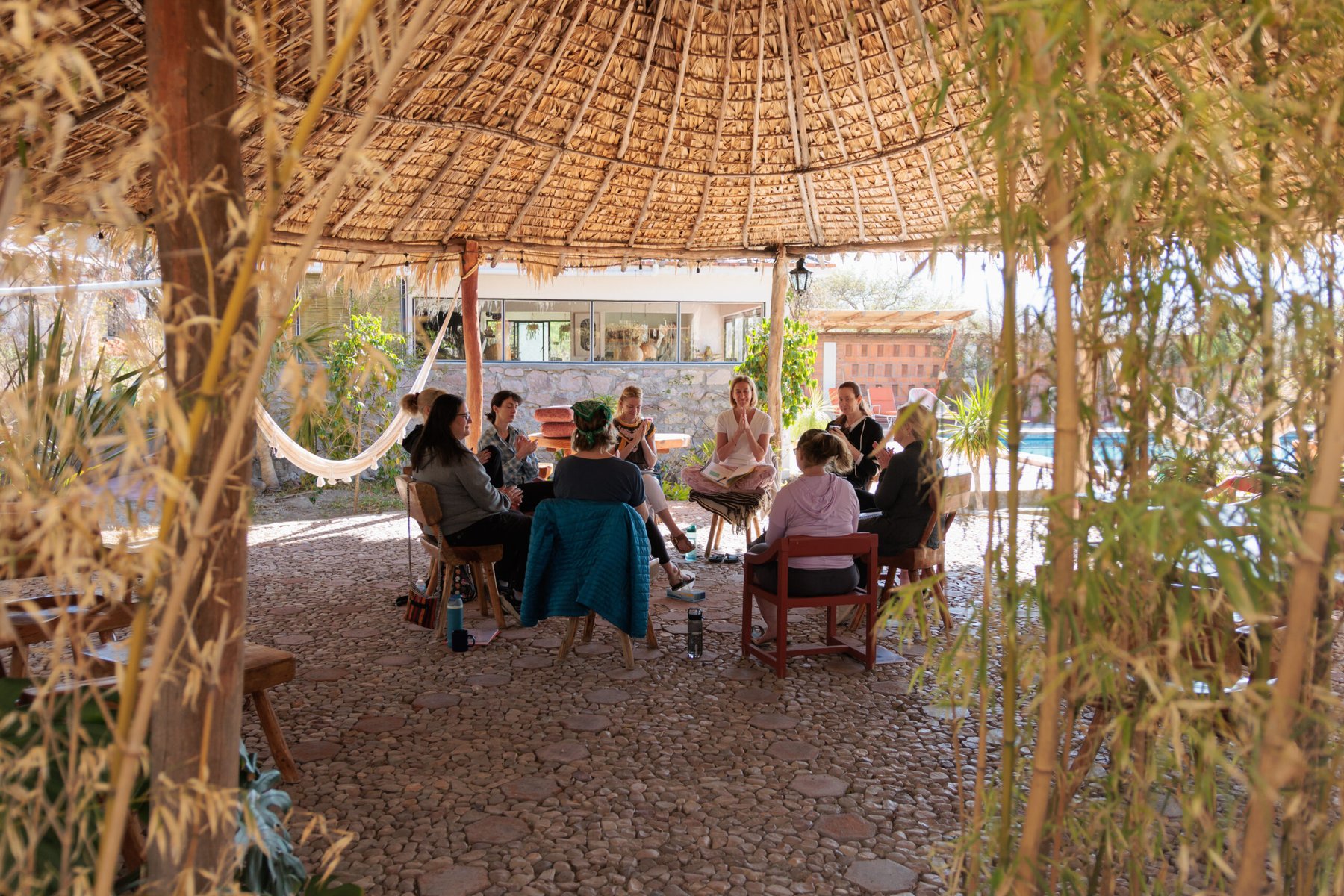 The palapa at Casa Lyobaa