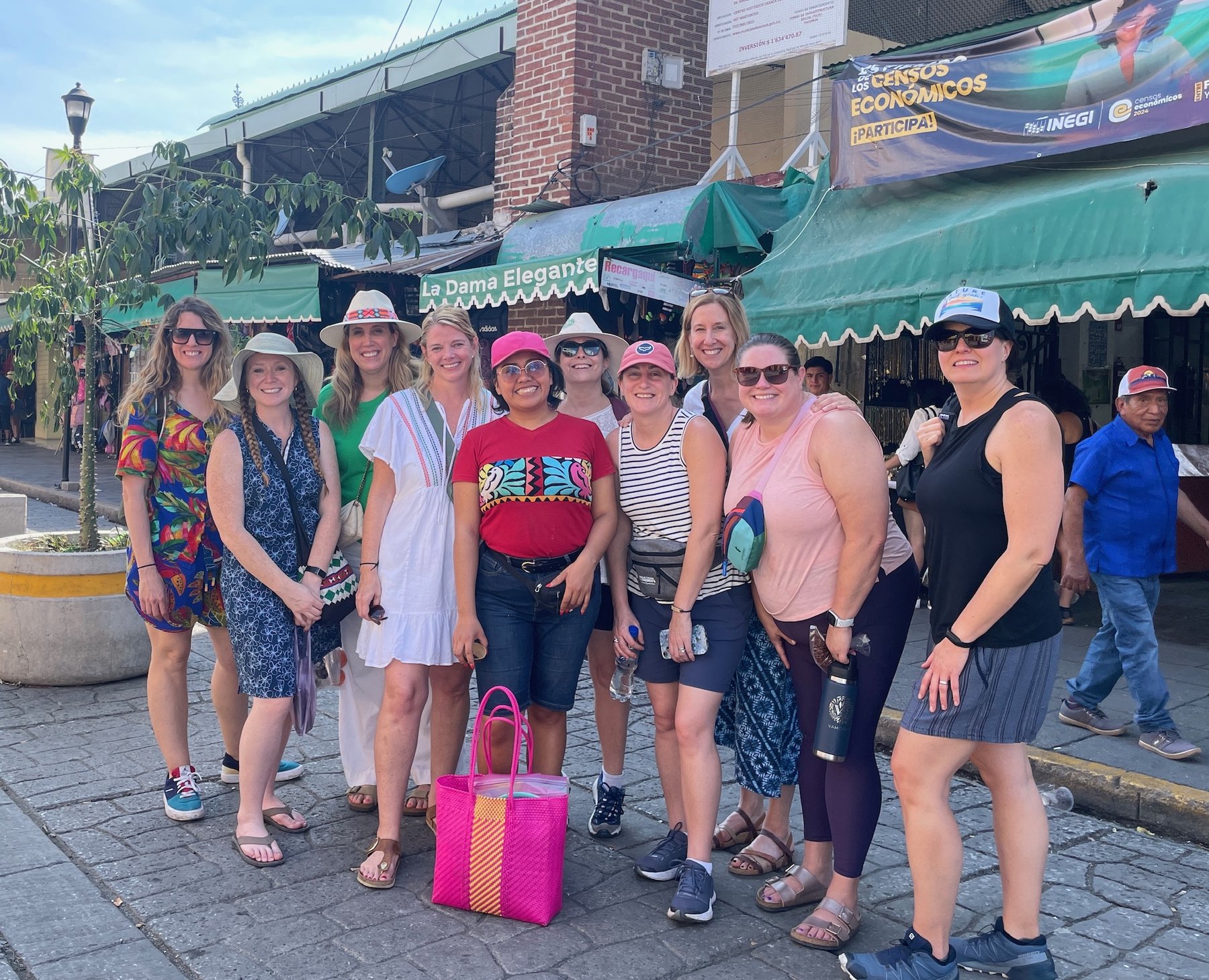 The group on the market tour in Oaxaca